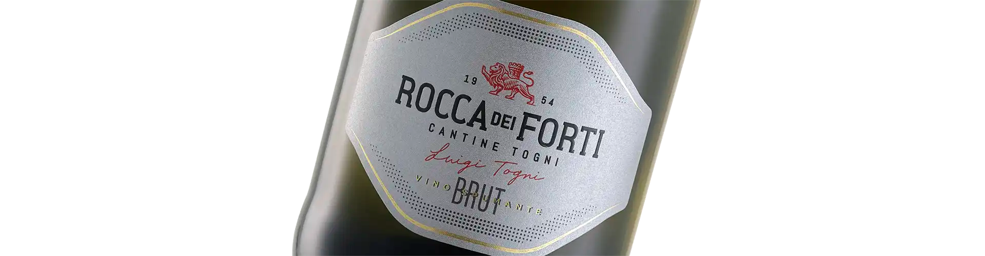 Detail etikety Rocca dei Forti Brut